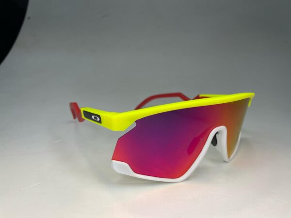 Óculos bxtr branco/amarelo neon lente tanzanite
