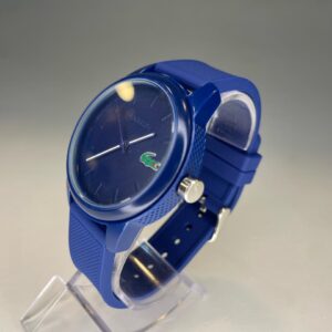 Relógio lacoste azul pulseira borracha