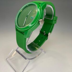 Relógio lacoste verde pulseira borracha