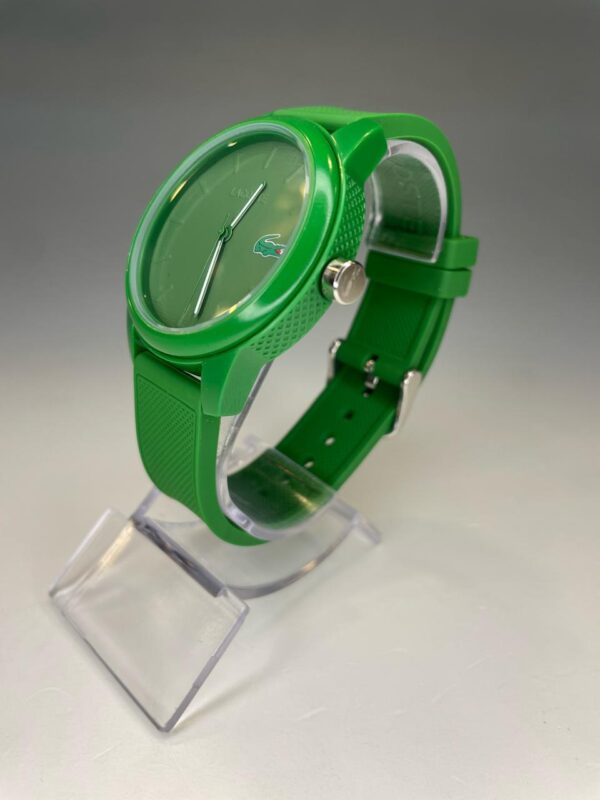 Relógio lacoste verde pulseira borracha